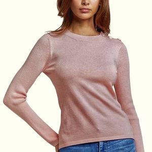 L'agence Erica Dusty Rose Pink Long Sleeve Sweater Size Small